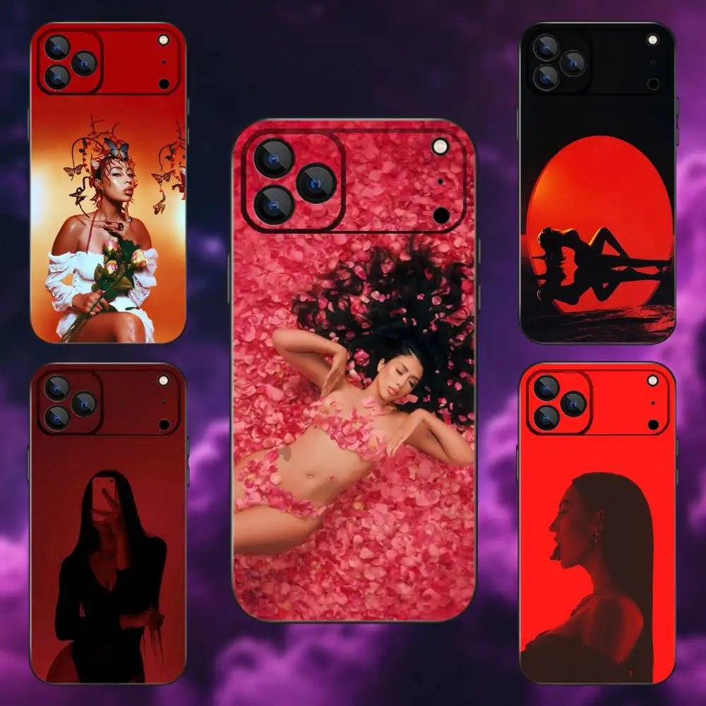 

Hot Singer K-Kali Uchis Phone Case For iPhone 17,16,15,14,13,12,Pro,Max,Plus,E,SE4,Air,Mini Black Soft Box