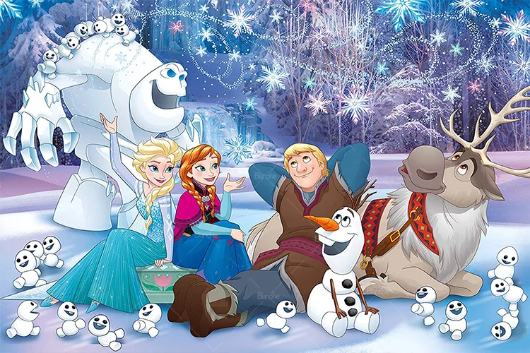 Frozen Elsa Anna Olaf Cartoon Image Ice World Disney Puzzles 300 500 1000Pcs Paper Jigsaw For Girls Kids Teen Friend Gifts Toy