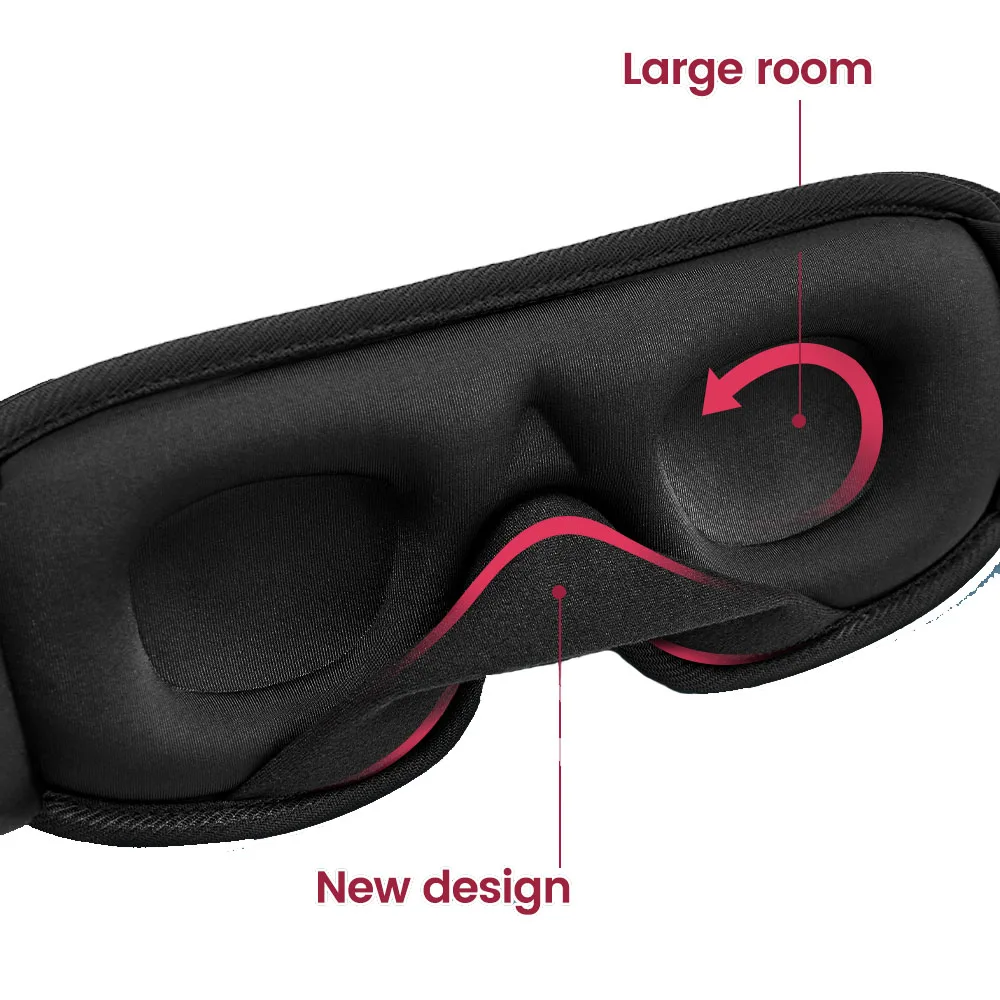 3D Sleeping Eye Mask Block Out Light Soft Padded Travel Shade Cover Rest Relax Sleeping Blindfold Eye Cover Sleep Mask Eyepatch