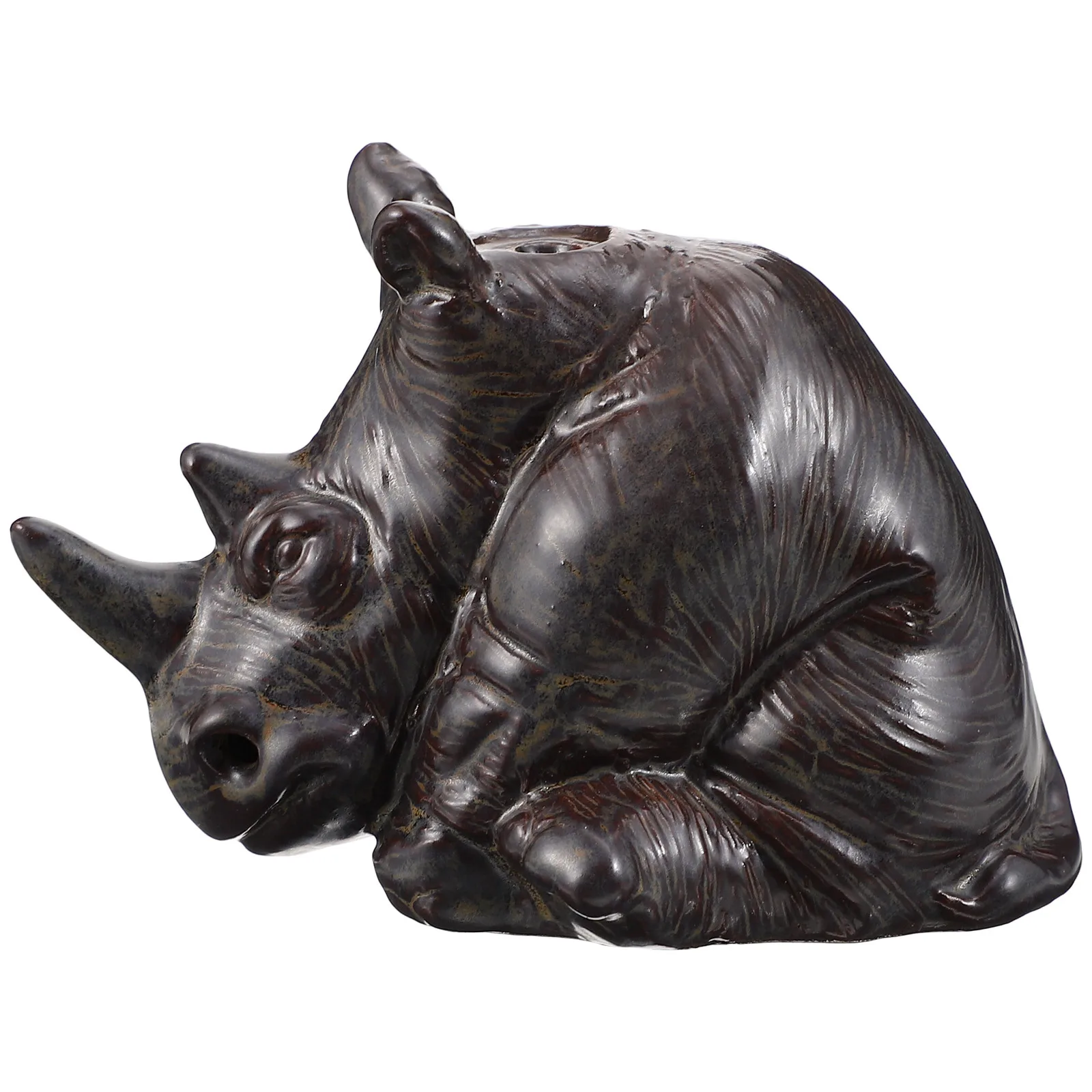 

1Pcs Tabletop Animal Decoration Ceramic Handicraft Ornament Ideal for Tea Ceremony Home Office Desktop Incense Burner Use