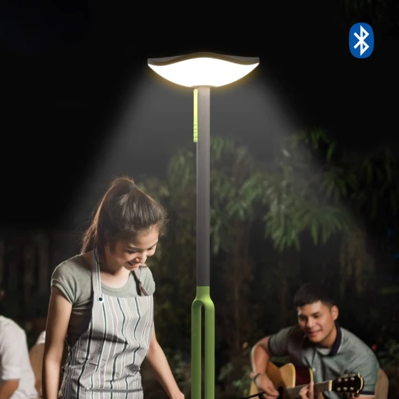 

Outdoor solar bluetooth pole light barbecue light lawn party American