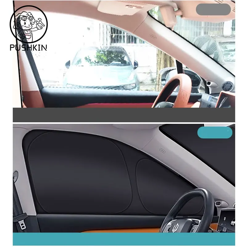 For Leapmotor C10 C16 2026 2027  Black Car Sunshade Side Window Privacy Curtains Front Rear Sunscreen Heat Insulation Sunshield