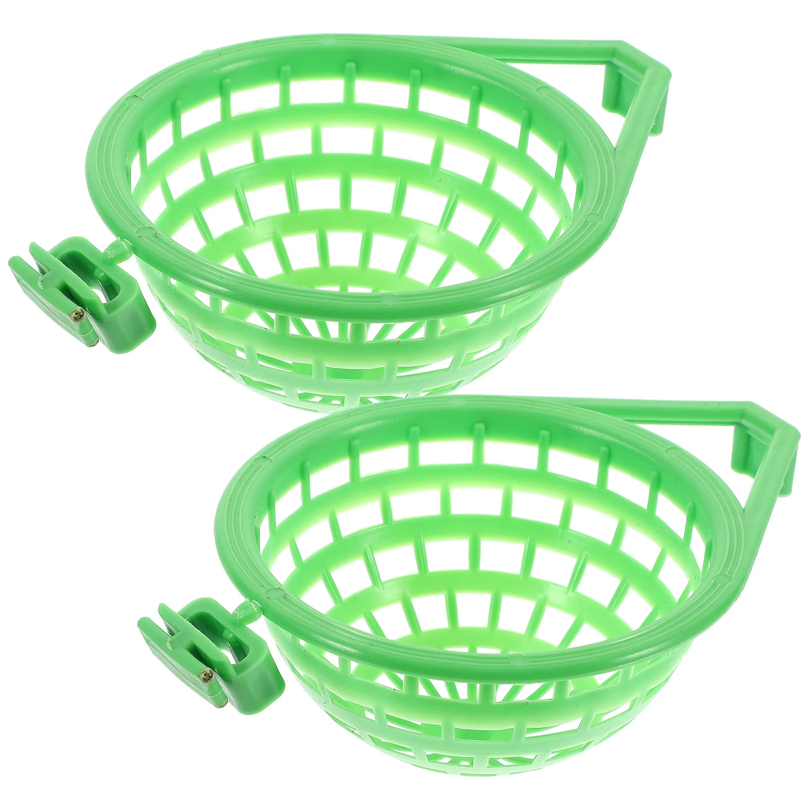 

2Pcs Bird Nest Basin Green Sturdy Plastic for Parrot Pet Cage Use Multi-Purpose Birds Nesting Holder Simple Relaxing Nest Basin