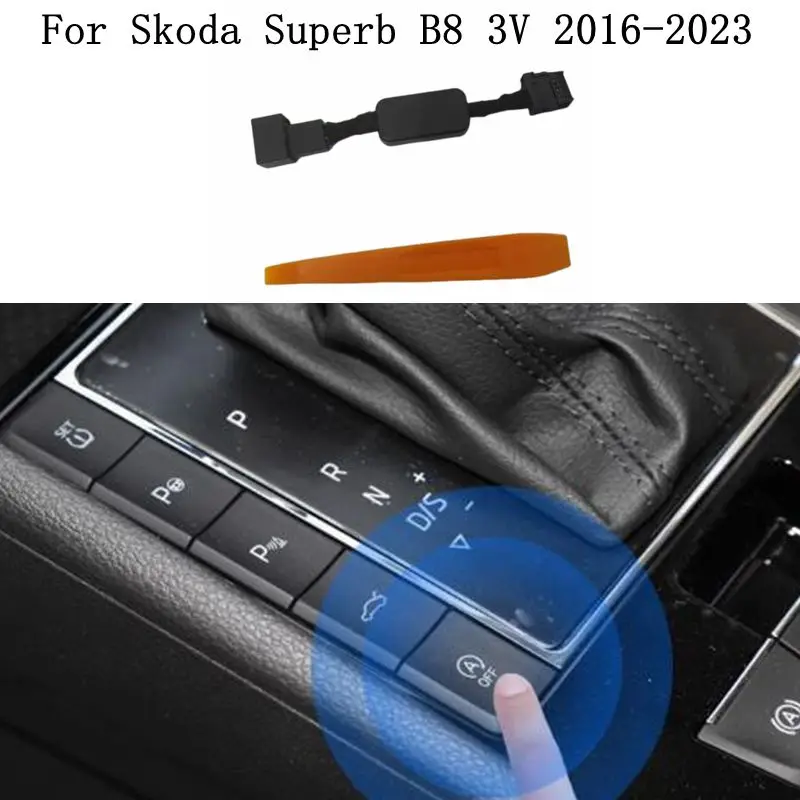 

For SKODA Super B B8 3V 2016-2023 Automatic Stop Start Engine System Off Device Memory Mode Control Sensor Plug Stop Cable