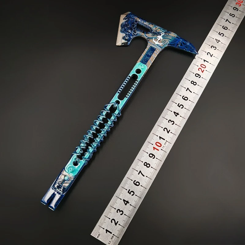 22 سنتيمتر دلتا قوة لعبة الطرفية البحر الأسود معركة الفأس جميع الحرف المعدنية سلاح نموذج في الهواء الطلق سيف ساموراي كاتانا تأثيري اللعب