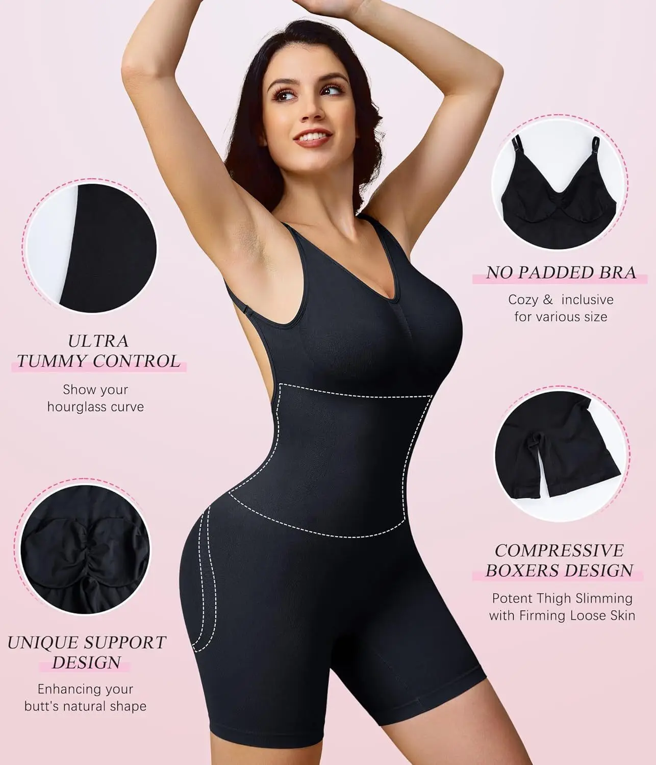 U-back Hip Lifting Flat Angle Pants Abdominal Compression Women's Shapewear