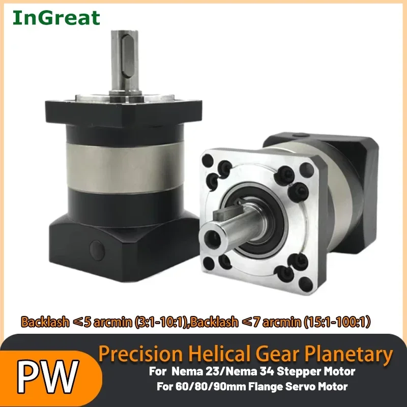 

Nema23/34 Motor Helical Gear Reducer Planetary Gearbox Stepper Motor Gearbox for 200/400W/600/750W/1000W Servo Machines