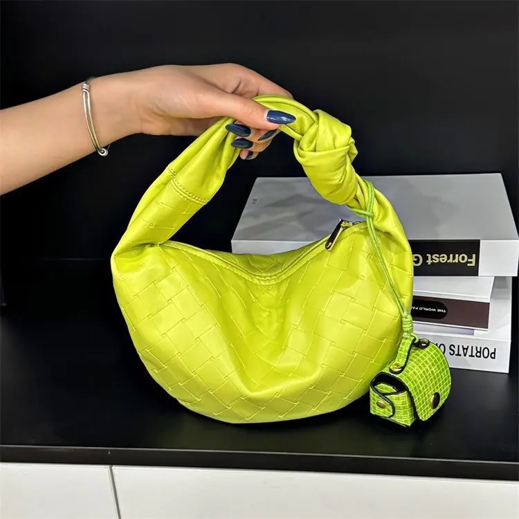 Najnowsze w 2025 roku! Torebka Premium z Miękkiej Skóry w Kształcie Pierogów, Styl Półksiężyca, Damska Torba na Ramię/Torba Przez Ramię, Modna i Niszowa