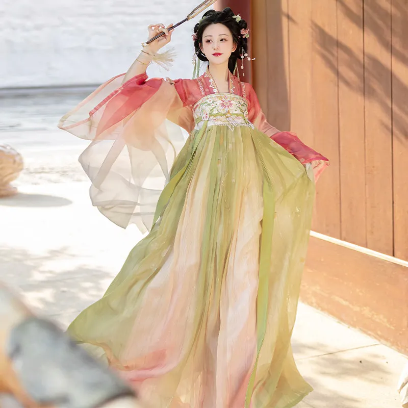 Chinese Traditional Dress Fairy Hanfu Fashion Clothes Tang Dynasty Ancient Folk Dress Female Han Dynasty Oriental Princess Dress