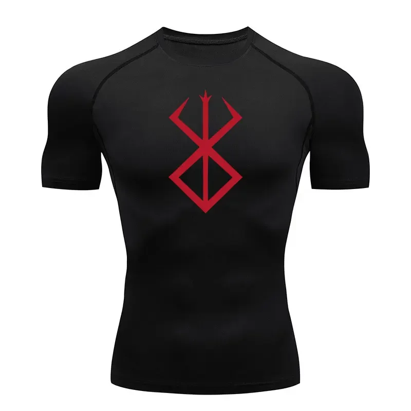 

Anime Berserk Compression Tshirt Men's Rashgard Tops Short Sleeves Second Skin Bodybuilding T-Shirt Quick Dry Tight Shirt Men