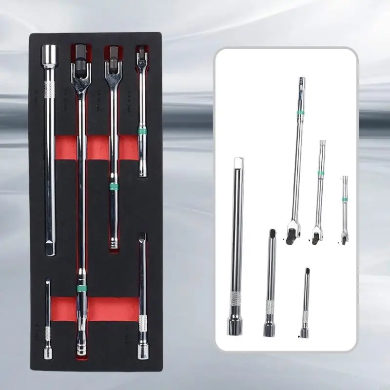 6PCS Breaker Bar Professional Professional Multifunctions Vehicle Accessories 1/4inch