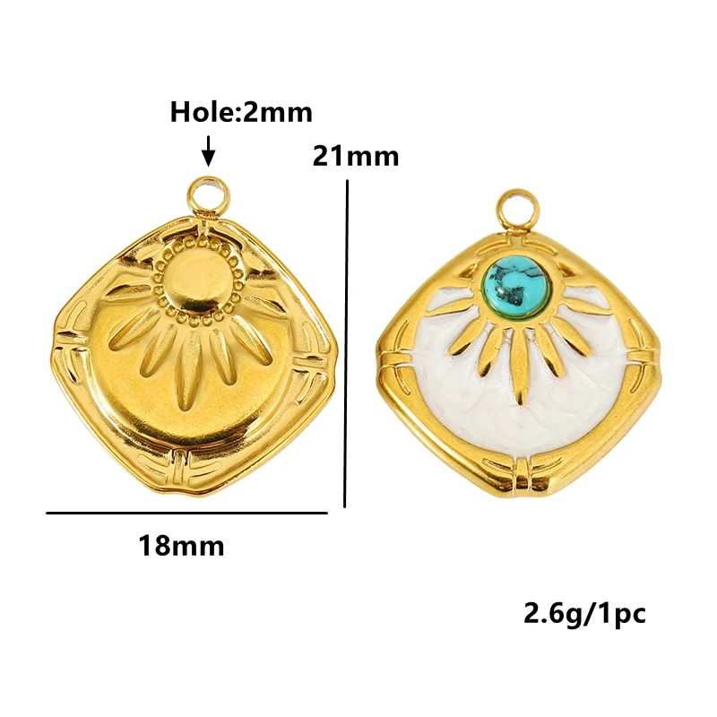 4pcs สแตนเลสสตีลเคลือบ SHELL ปลาดาวเต่า Ocean Charms สําหรับ DIY สร้อยคอสร้อยข้อมือจี้เครื่องประดับทําอุปกรณ์หา