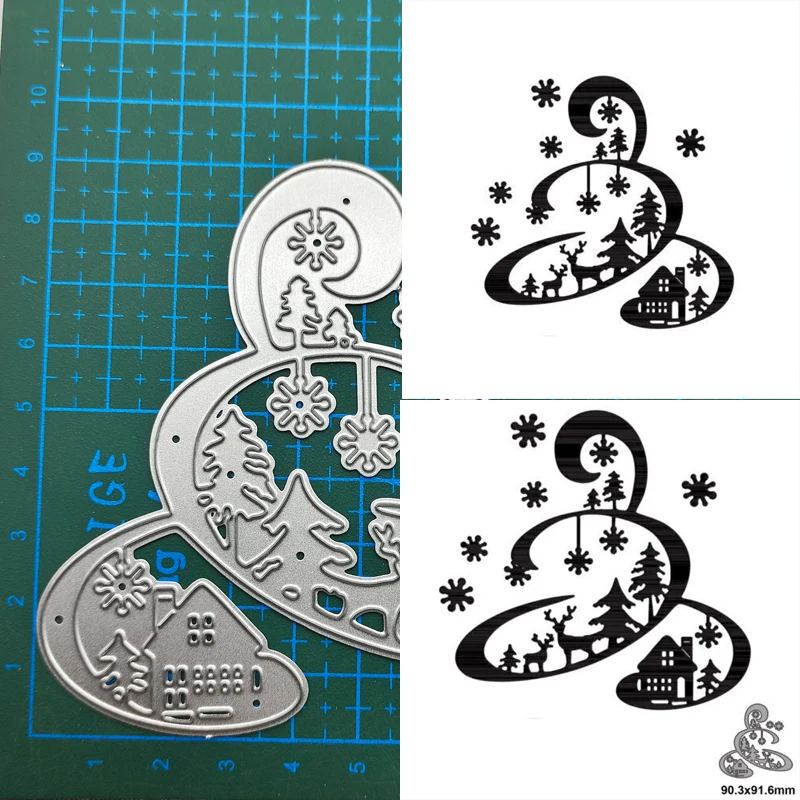 Snowflake Deer Metal Cutting Dies Stencils For DIY Scrapbooking Decorative Embossing Handcraft Template