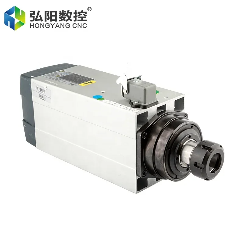 HS D Spindle Motor 4.5kw Square Air-Cooled ER32 18000rpm 9.7A Italian Motor 300Hz 380V For CNC Router Machine Engraving italy