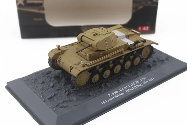 

Литой под давлением масштаб 1/43, Pz.Kpfw.II Ausf.C, статическая итальянская II, модель танка из сплава, Коллекционная игрушка, подарок, сувенирный дисплей