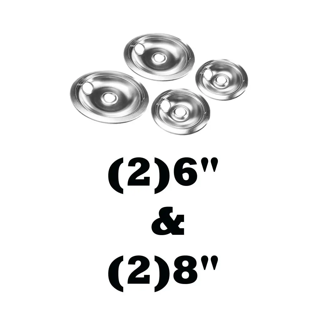 Сменный комплект кастрюль для капель и т. д., хром (2) 6" и (2) 8