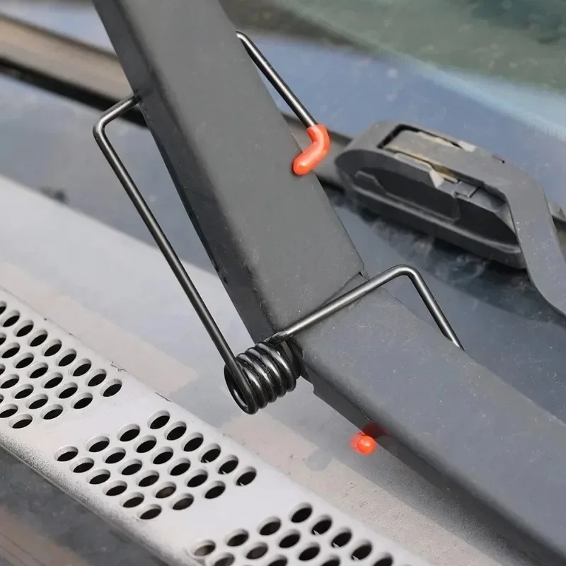 5-1pcs Windshield Wiper Booster Spring Universal New Wiper Fastener Reduce Noise&Vibration Aniti Sratch Rubber Wiper Gripper