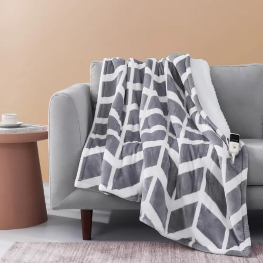 

Electric Blanket Heated Throw 62" x 84" Heated Blanket with 9 Heat Levels and 2 to 10 Hours Auto Off Fast Heating Blankets with