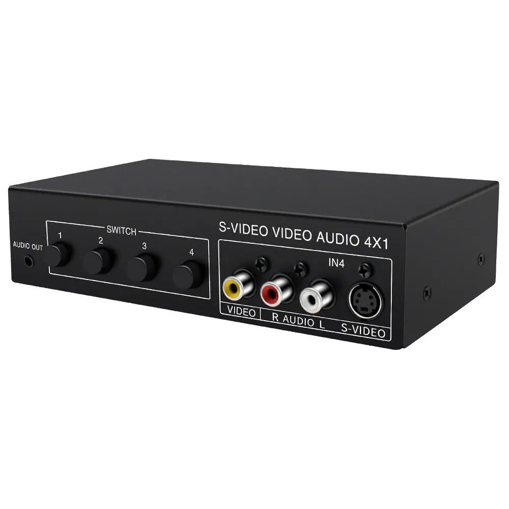 VSSW41 switcher's terminal + audio video switcher, four in and one out