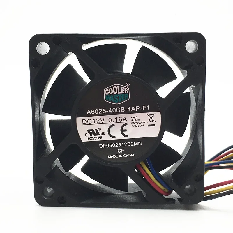 

Cooler Master A6025-40BB-4AP-F1 DC 12V 0.16A 60x60x25mm 4-Wire Server Cooling Fan