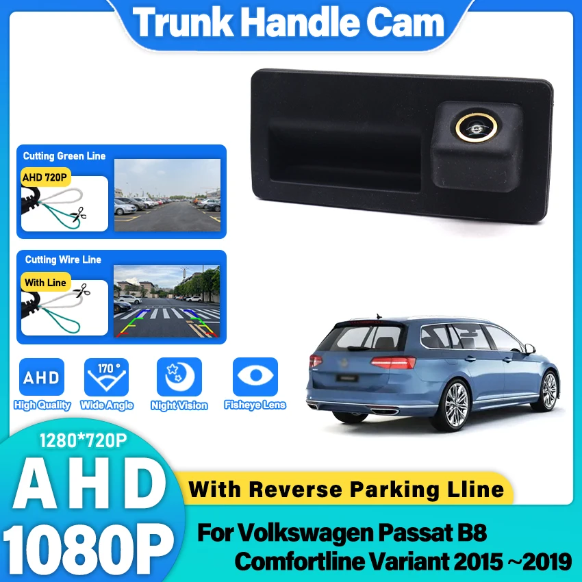 フォルクスワーゲン-vw-パサート-b8-コンフォートライン-バリアント-2015-2016-2017-2018-2019用-トランクハンドルカメラ-バックアップリアビューカメラ