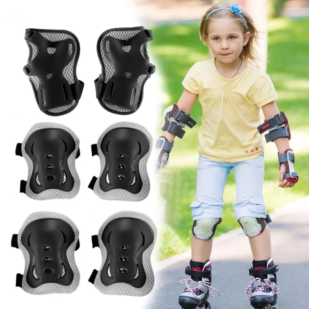 1 Juego de equipo de protección para patinaje sobre ruedas para niños, Scooter, ciclismo, deportes para niños pequeños, Protector de muñeca para niños y niñas, Protector de rodillera y codera