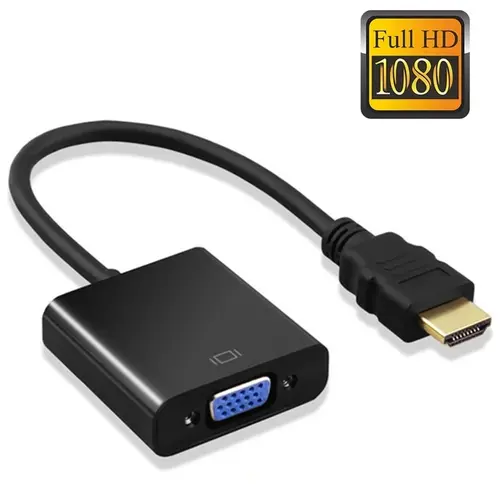 HD 1080P HDMI VGA 케이블 컨버터, 오디오 전원 공급 장치 포함, HDMI 수 VGA 암 컨버터 어댑터, 태블릿 노트북 PC TV용 