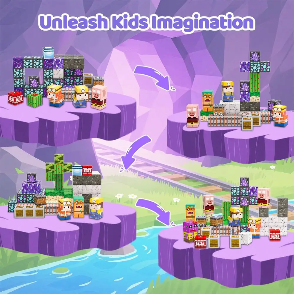 Ensemble de construction magnétique 150 pièces pour enfants, jouets d'apprentissage STEM, idéal pour les garçons et les filles âgés de 3 ans, parfait pour Noël ou anniversaire