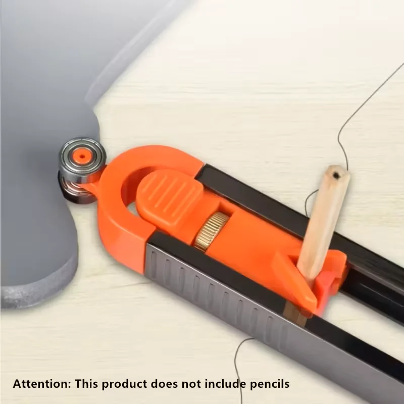1pc Adjustable Positioning Pencil Gauge With Lock, Woodworking Measuring Instrument, Suitable for Irregular Arc Measurement