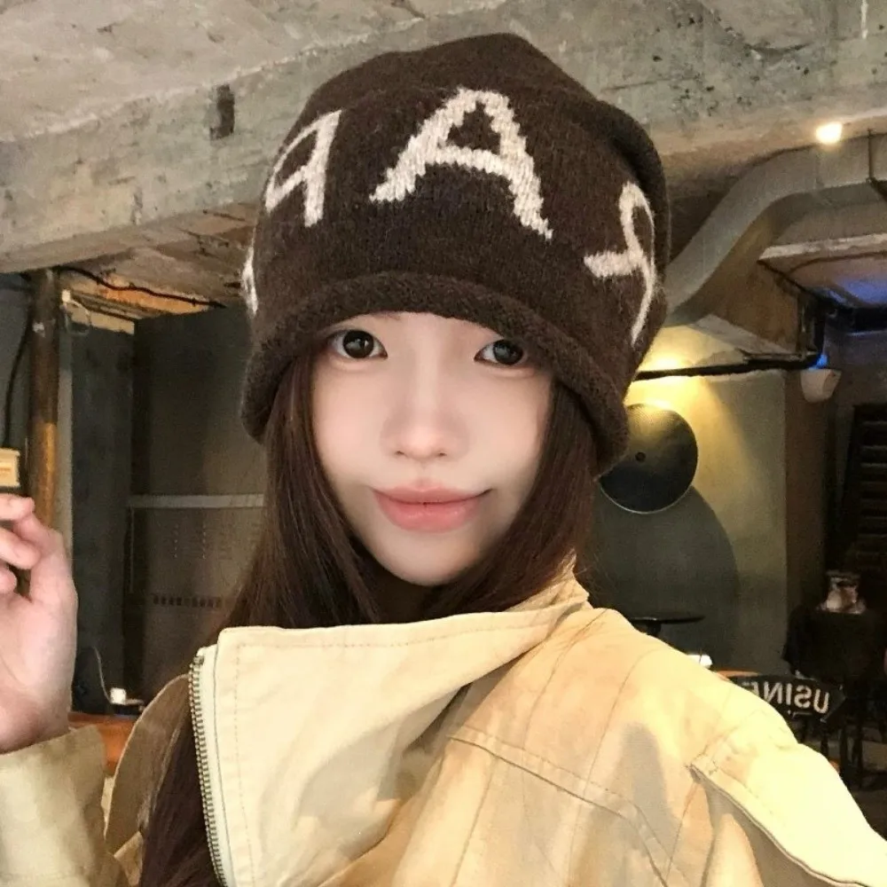 Polyester Slouchy Beanie Hat Ear Cover Design Earflap Knitted Beanie Hat 56cm To 58cm Stretch Windproof Skull Cap Cold Weather 5