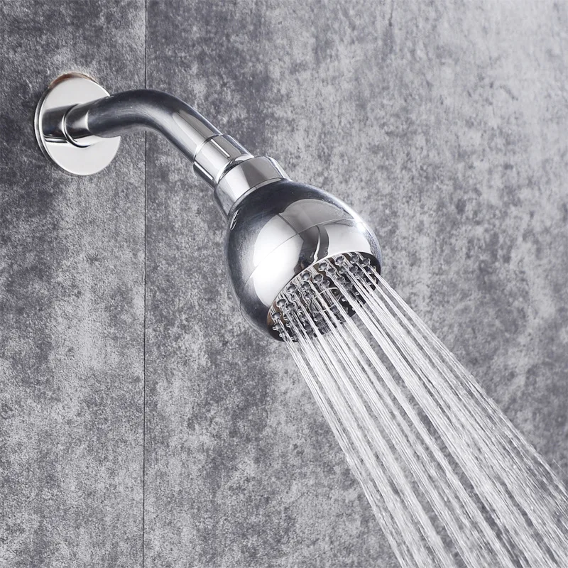 

Wall-Mounted Rain Shower Head Set Plastic Plating Supercharged Top Spray Small Bath Nozzle for Home Improvement