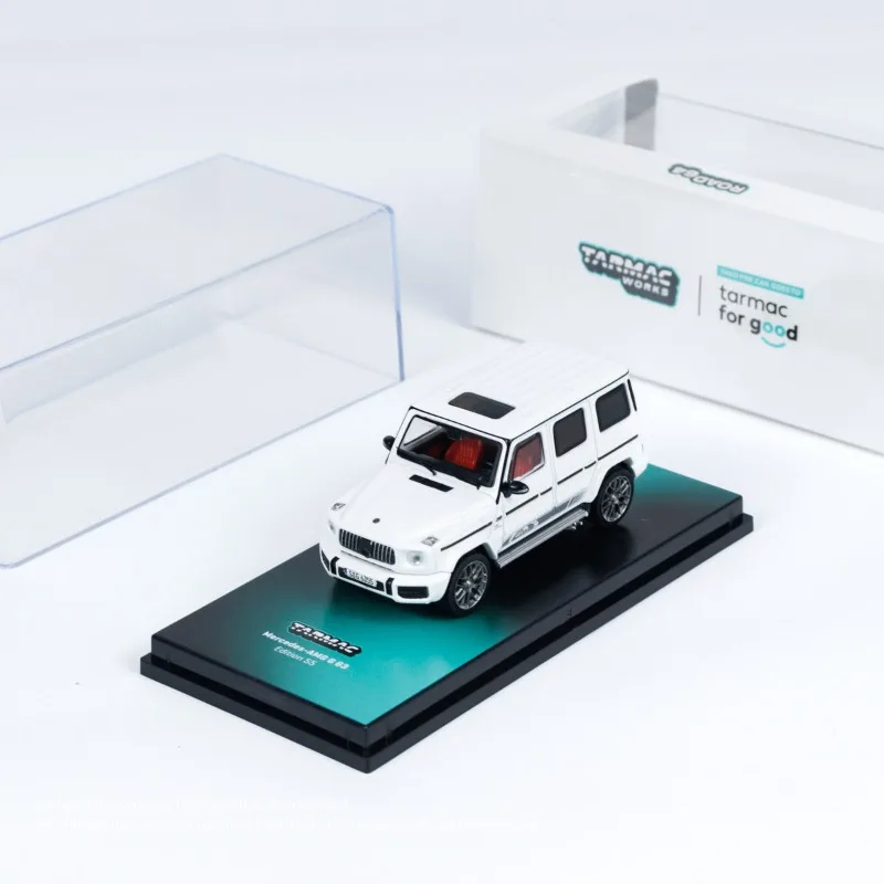TW 1:64 AMG G63 Edition 55 white crystal box packaging alloy casting model,small proportion ornaments, Creative gifts for boys