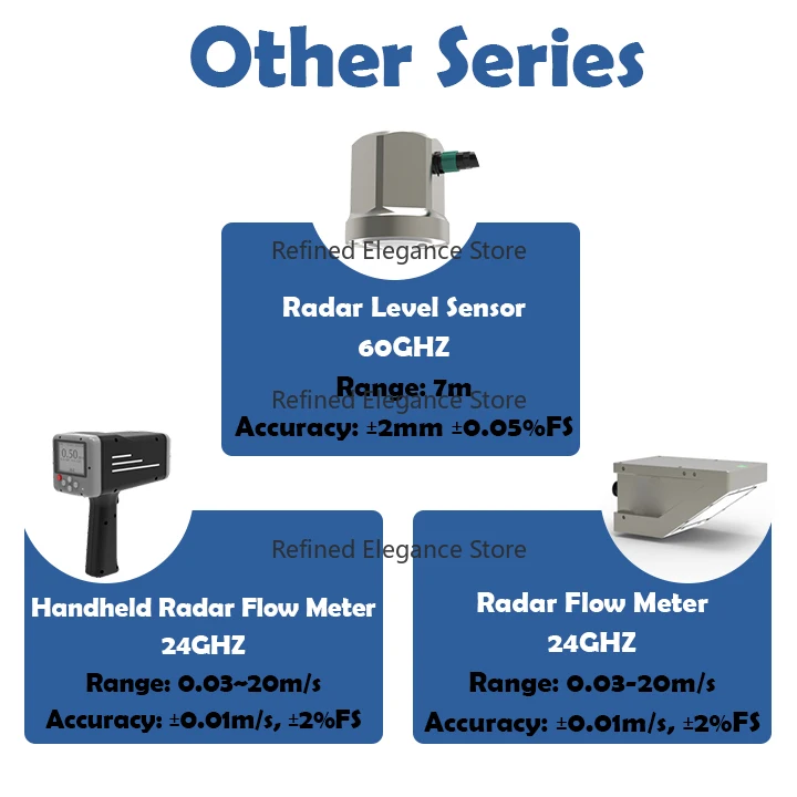 80GHZ 30m Range Non-contact Underground Pipe Network Water Level Monitoring radar Water Level Meter