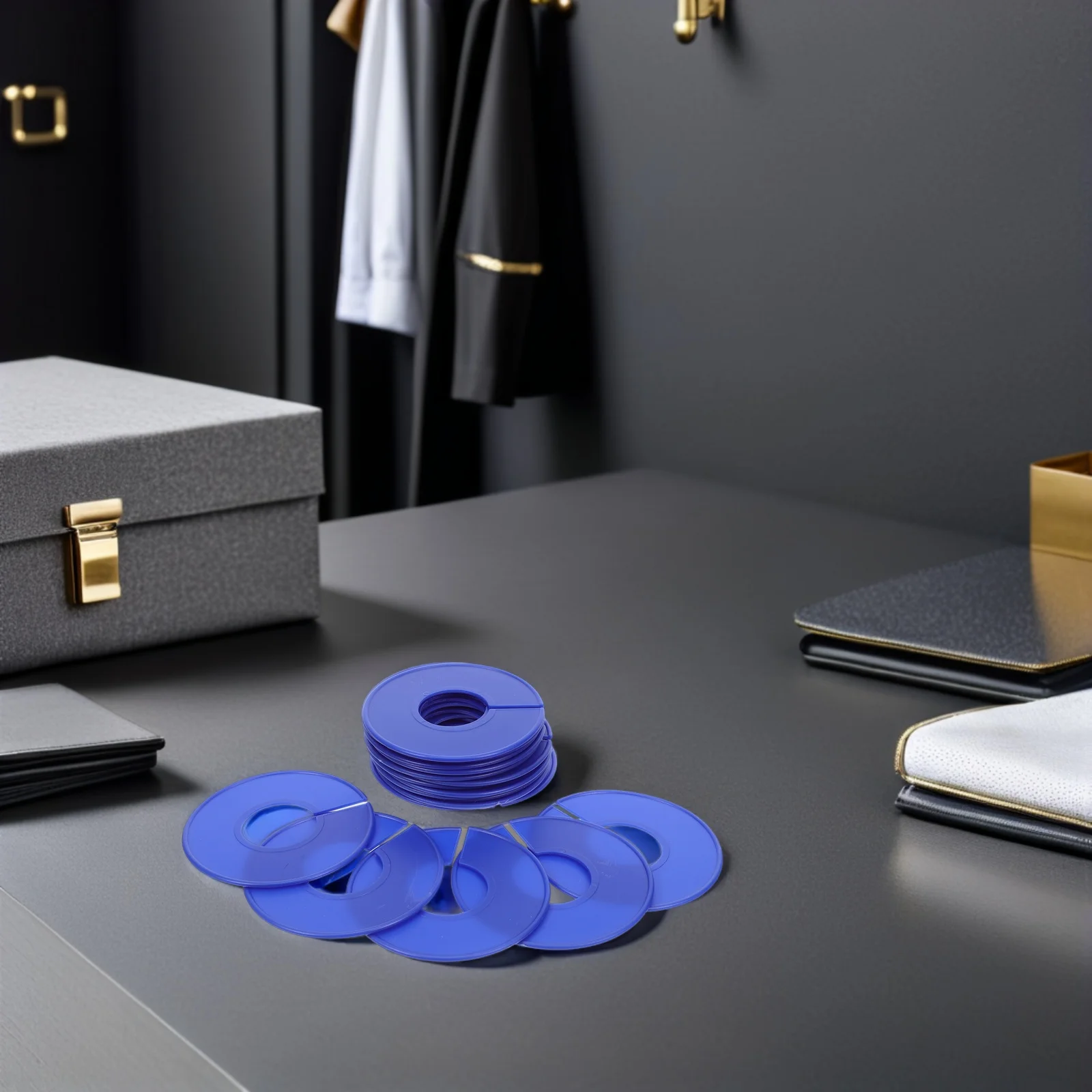 

20Pcs Wardrobe Clothes Dividers Round Plastic Size Labels Closet Hanger Rod Closet Organizer Hanging Clothes Separator