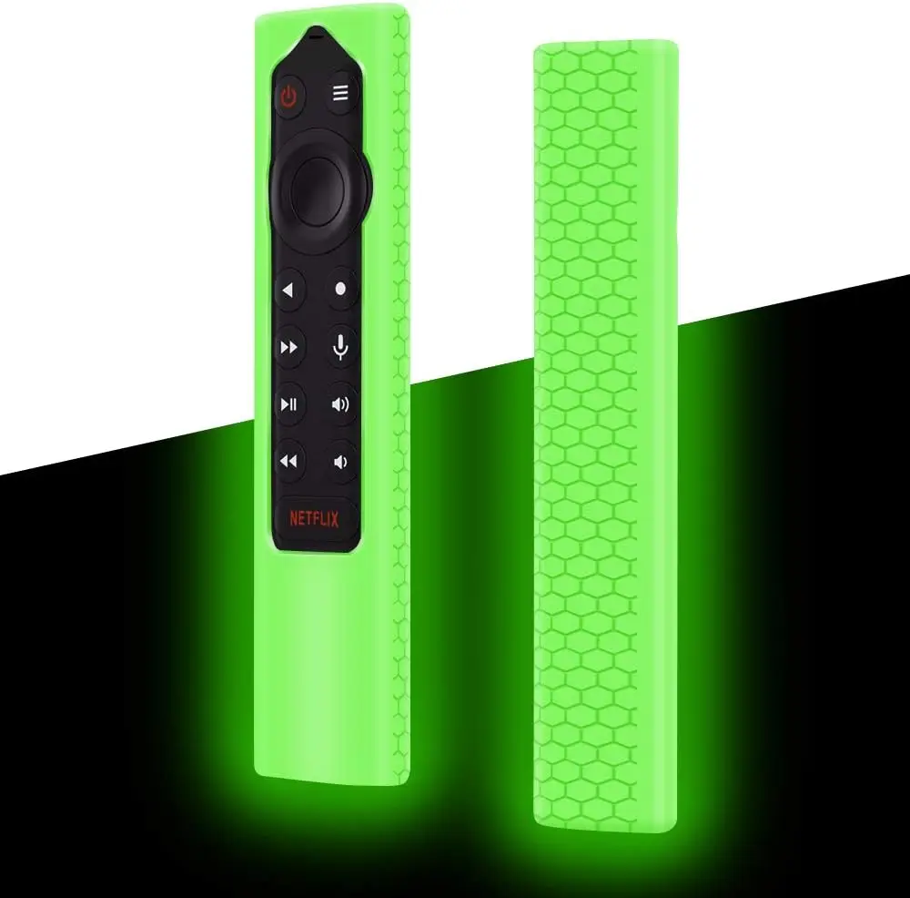 

Glow in The Dark Silicone Case for Streaming Media Player Remote, Shockproof Bumper Cover, Anti-Slip Skin Holder, Easy to Find