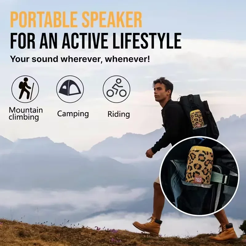 TG117 Outdoor Bluetooth Speaker Portable Wireless Speaker Column Dual Bass Sound Bar Subwoofer Music Player Loudspeaker FM Radio view 4
