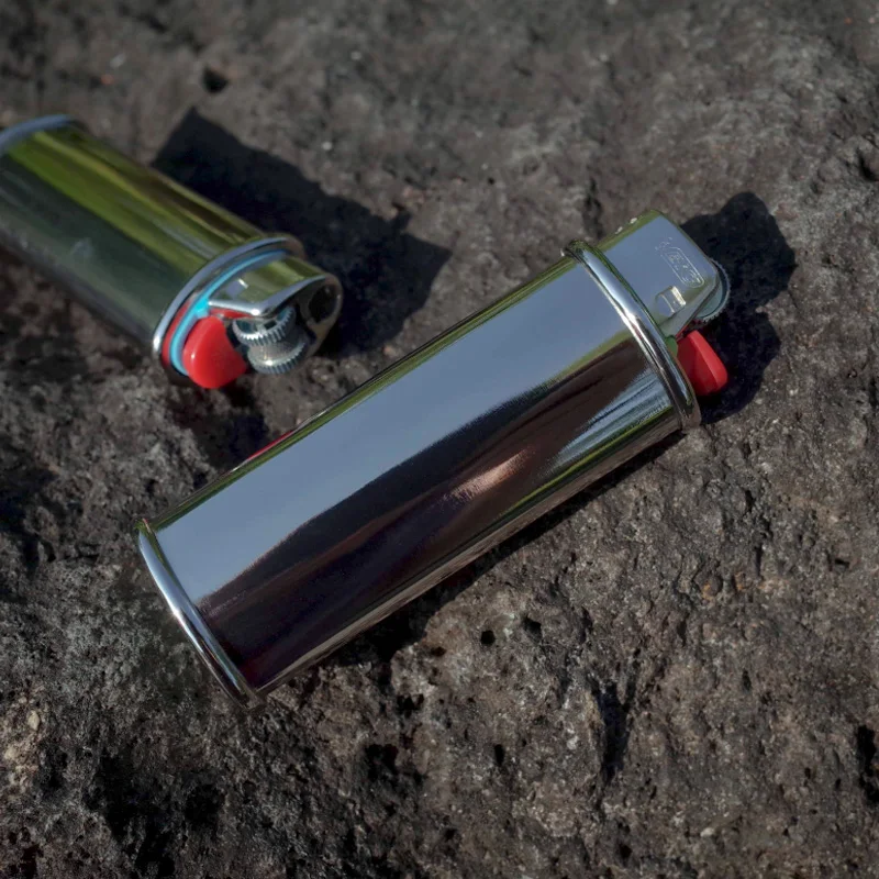 New Mirror Metal Lighter Case Cover Sleeve Holder for Bic Full Standard Size Lighters Type J6