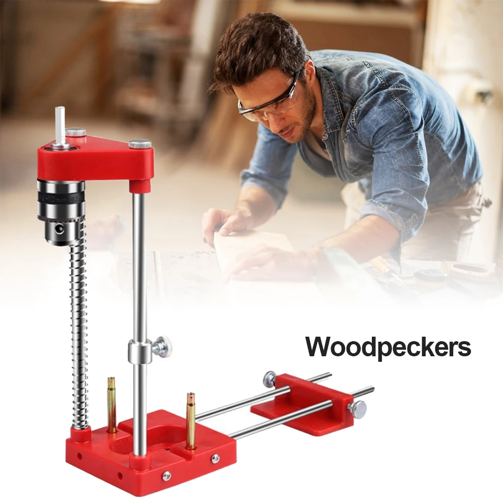 

Mini-Table Adjustable Woodworking Drilling Locator Spring Rotary Professional Drilling Template Locator Tool