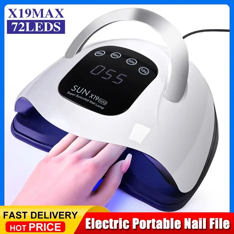 

72LED UV Nail Art Professional Lamp High Power Nail Dryer with Sensor Fast Curing Gel Nail Polish Drying Lamp Nail Salon Tools