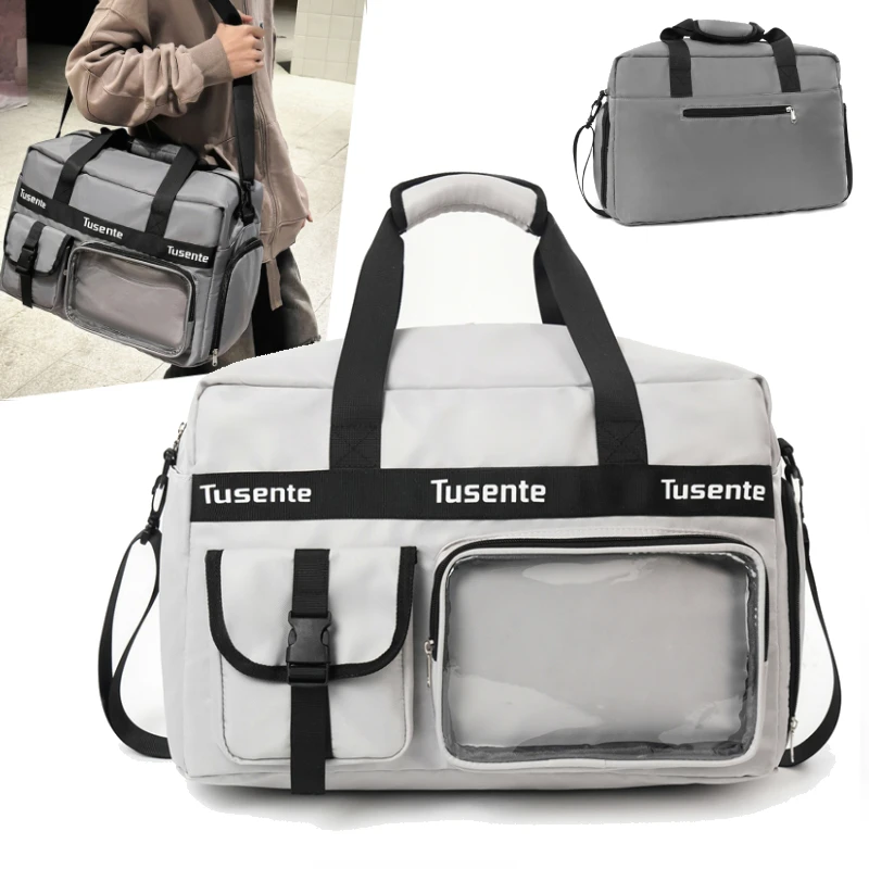 

Large Fitness Bag Gym Duffel Bag with Shoes Compartment Travel Luggage Storage Shoulder Bag Multifunction Sports Crossbody Bag