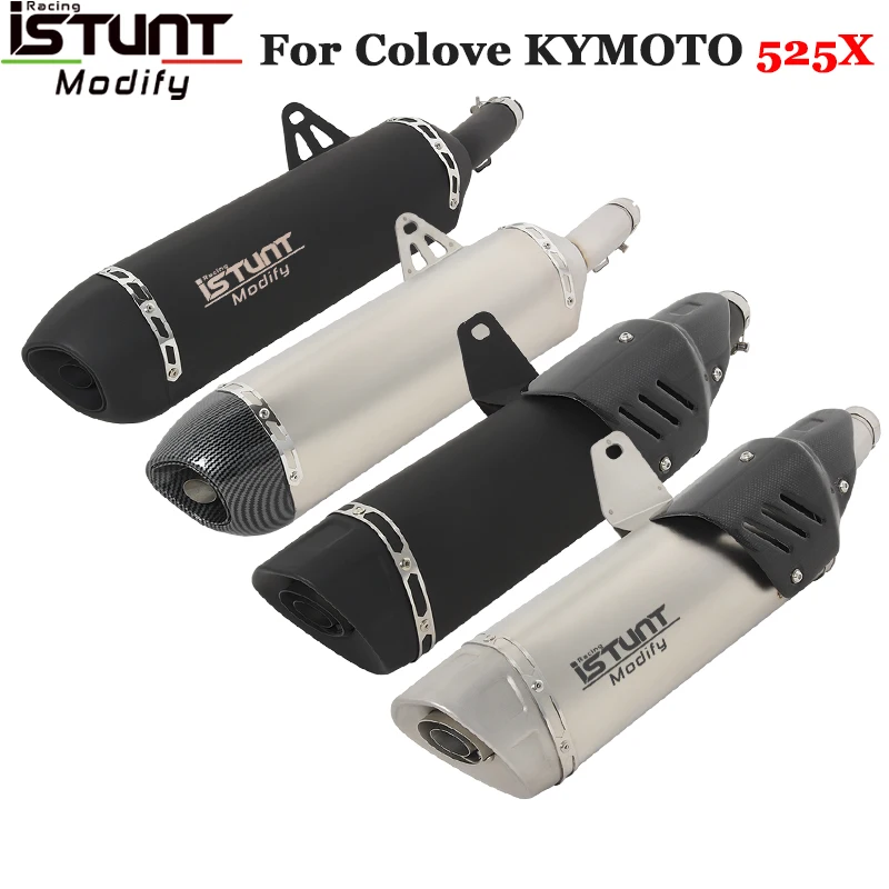 

For KOVE Colove KYMOTO 525X ZF525X 2021 2022 Motorcycle Yoshimura R77 Exhaust Escape Slip On Link Pipe Carbon Muffler DB Killer