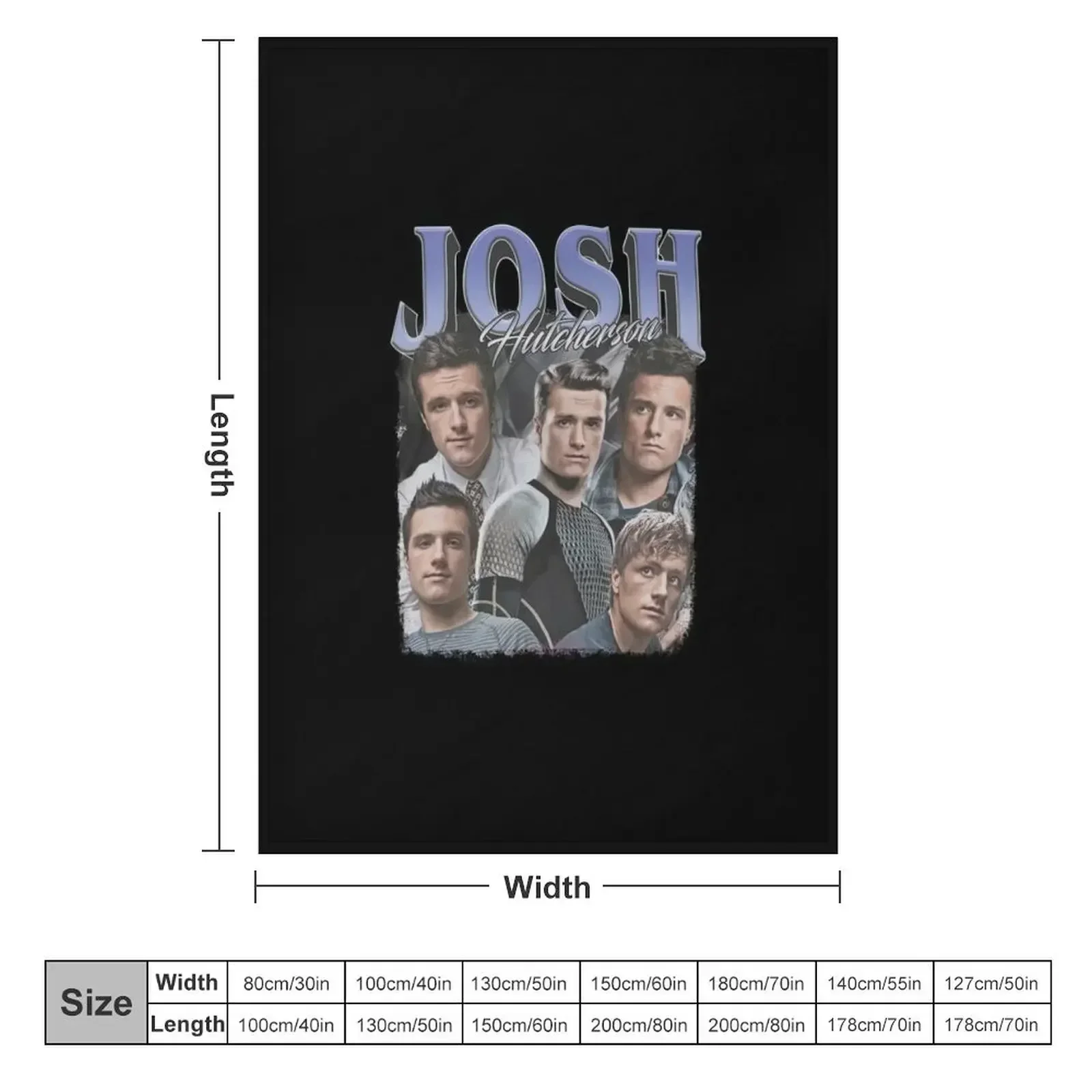 Josh Hutcherson retro Throw Blanket warm winter Luxury St Retros Soft Big Blankets