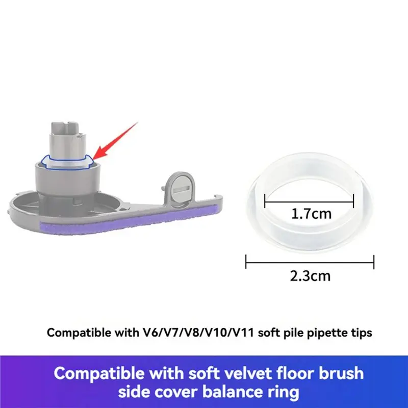 B98A-Roller Wheels And Axles Roller Balancing Ring Insert Set For Dyson V7 V8 V10 V11 Soft Roller Head Vacuum Accessories A