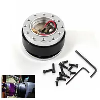 Universal Aluminum Steering Wheel Spacer Snap Off Quick Release Hub Adapter Boss Kit SPC MO*