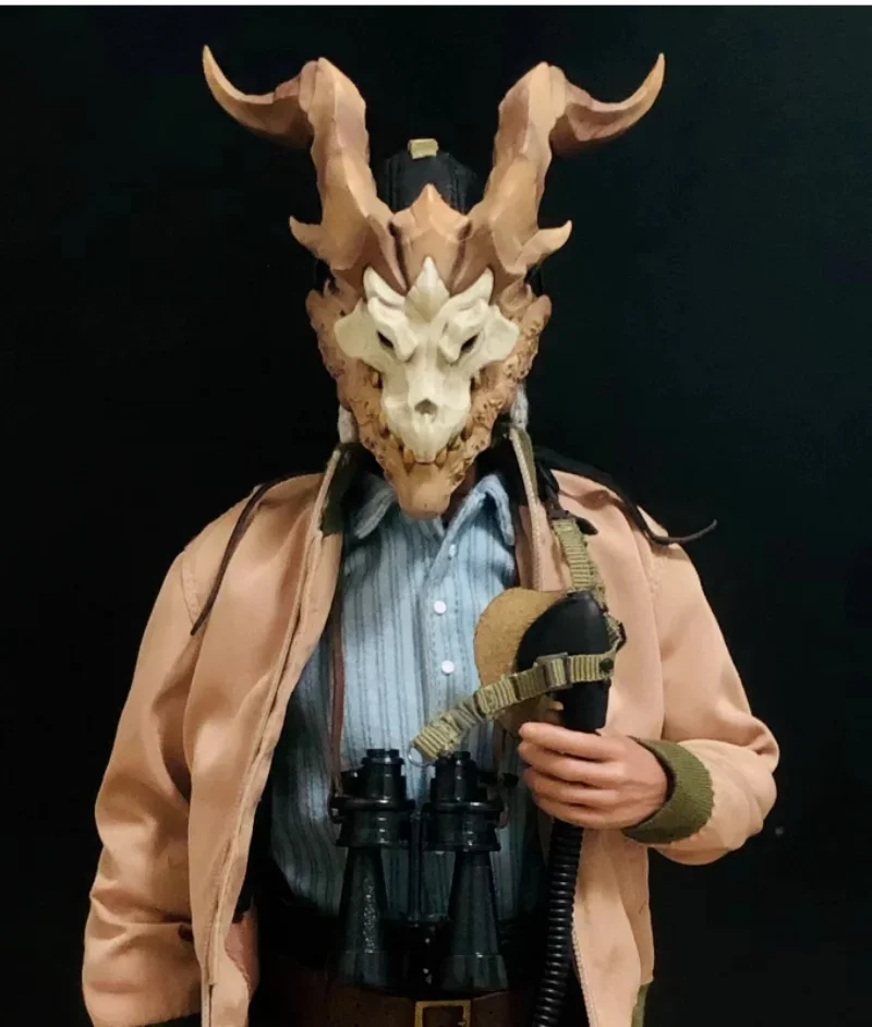 1/6 Scale Soldier Dragon Bone Mask Model for 12'' Male Figure