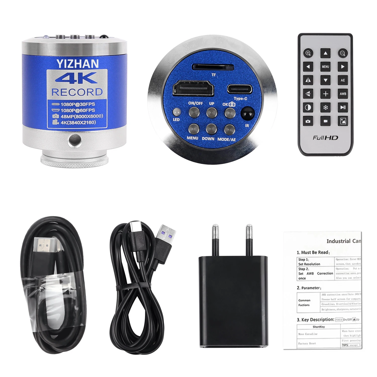 YIZHAN Full 4K Digitalmikroskop zum Löten, 215-fache Vergrößerung, 48MP HDMI USB Mikroskopkamera mit IMX415 Sensor, Videomikroskop – Detail 15