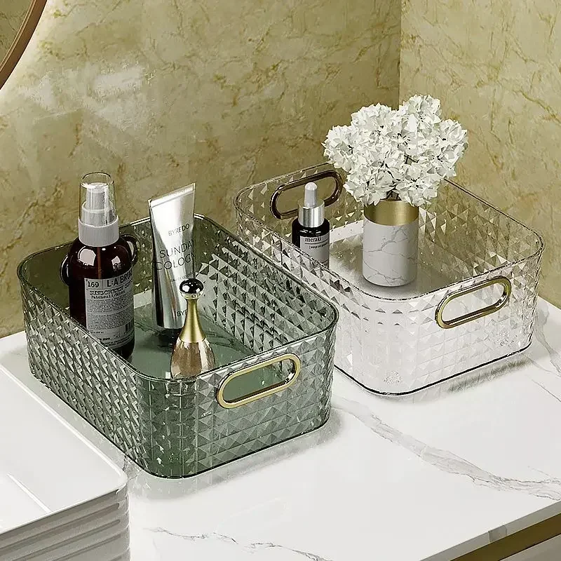 Futurism Box storage bathroom accessories Poatable With Handle Kitchen Desktop Makeup Organizers Basket Jewelry organizer Box