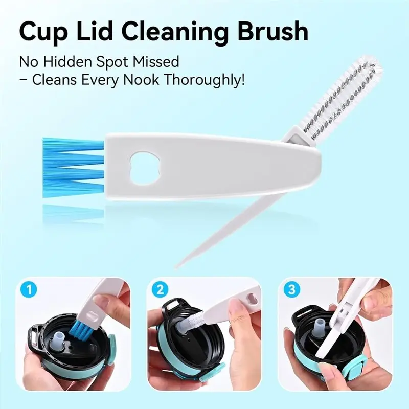 SOFT-Bottle Brush Set Bottle Brush Tube Cleaning Lab Set For Narrow Neck, Baby Bottles, Cups