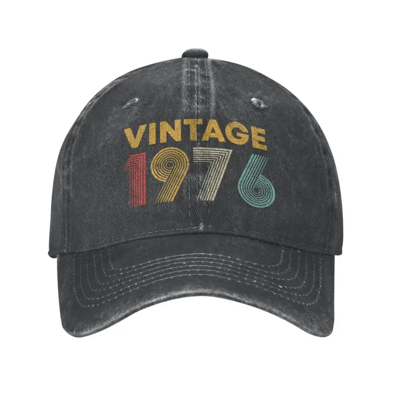 

Cotton Vintage 1976 48 Years Old Born In 1976 Baseball Cap Hip Hop Men Women's Adjustable 48th Birthday Gift Dad Hat Autumn