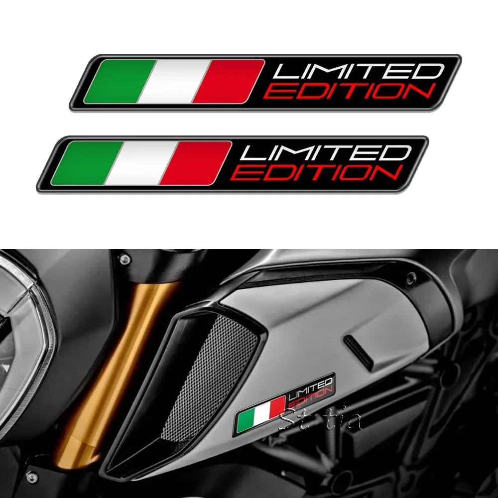 3D Motorcycle Decal Italy Flag Stickers Italia Limited Edition Sticker Case for PIAGGIO VESPA Aprilia Ducati for Car Decals